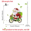 Adornos planos acrílicos 2D de Santa Claus y muñeco de nieve más vendidos transfronterizos, adornos colgantes decorativos con temática navideña