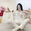 Pijama de Algodón Nube de Fábrica para Mujer, Nuevo Estilo Estampado Primavera 2026, Cárdigan Estampado Homewear, Conjunto Lindo y Dulce