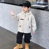Chaqueta Cortavientos con Capucha para Niños Estilo Coreano Ropa Exterior de Moda Tendencia para Niños Traje de Montañismo Top para Bebé Comercio Exterior