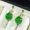 14mm grande ponto natural verde calcedônia pingente pingente de pérola alta colar de pérolas pingente de colar pingente de fábrica outlet