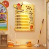 Rincón de Higiene del Aula Mural Cultural Pegatinas Decoración Apertura Pequeña de Clase Estudiante de Guardia Mesa de Creación Ambiental Pizarra Periódico