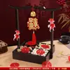 Plato de Fruta Molde Guizi Nacido Temprano Combinación de Fruta Seca Mesa de Compromiso Adornos Festivos Suministros de Boda Caja de Cuatro Cuadrículas Cesta