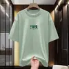 Camiseta Masculina de Algodão Puro Pesado com Manga Curta 260g Novo Verão 2026 Manga Meia-Manga Gola Redonda Estilo Americano Top Camiseta de Algodão