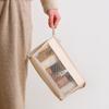 Nova Bolsa de Viagem para Cosméticos Estilo Coreano, Bolsa de Higiene de Malha de Grande Capacidade, Bolsa de Armazenamento Portátil Conveniente e Simples para Homens e Mulheres
