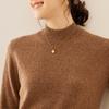 Regular Mock Collar Mountain Cashmere Sweater Feminino Outono e Inverno Simples Cor Sólida Manga Comprida Pullover Base Sweater Knitted Sweater