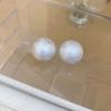Nuevos pendientes de botón retro estilo francés de algodón color perla champagne para mujer Corea del Sur simples exquisitos pendientes de aguja de plata S925 de celebridad de Internet