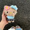Nuevo Estilo Preppy Hebilla de Corazón de Kitty para Mejores Amigas Verano Fresco Colgante de Peluche Hello Kitty Llavero para Bolso
