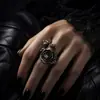 Joyería de Acero Inoxidable Transfronteriza Anillo Clásico de Circonita Rosa Moda Simple Anillo Punk Venta Directa de Fábrica