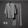 Comercio exterior transfronterizo popular para hombre de lujo ligero ultradelgado de manga corta traje de hombre de verano talla grande holgado de manga corta traje de dos piezas