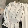 Conjunto Deportivo de Calle Frito Moda Otoñal Femenina Casual Reductor de Edad Estilo Occidental Combinable Sudadera con Cremallera Pantalones de Pierna Ancha Conjunto de Dos Piezas Tendencia