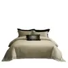 Juego de Ropa de Cama de Cuatro Piezas Jacquard Hueco de Lujo de Alta Precisión, Algodón Tencel Lino, Sábana y Funda de Edredón, Juego de Cama de Alta Gama para Compra Grupal