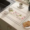 Alfombrilla de drenaje para cocina vintage, alfombrilla para secar vajilla y control de agua, alfombrilla antideslizante para encimera, aislante térmico de tierra de diatomeas, posavasos absorbente