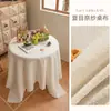 Toalha de Mesa Redonda Estilo Retro Francês 2025 Nova Luxo Acessível Tecido de Algodão e Linho Capa para Mesa de Jantar Toalha de Mesa para Mesa de Café