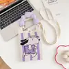 Novo design de nicho bonito dos desenhos animados Mini malha saco do telefone móvel All-match pequeno portátil Commuter Crossbody pequeno saco quadrado