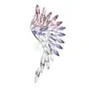 Broche de Pluma Estelar con Gradiente de Lujo y Diseño Único, Broche de Cristal Tridimensional, Artículo de Regalo de Perla de Agua Dulce