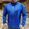 Jaqueta de Corrida Primavera e Outono para Homens e Mulheres, Jaqueta Corta-Vento para Esportes de Ciclismo, Roupa Refletiva para Atividades ao Ar Livre com Manga Longa de Secagem Rápida, Roupa para Treinamento Físico
