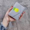 Monedero de Color Sólido con Borla de Frutas y Verduras Shein 70% de descuento Cartera Estilo Ins Cartera para Mujer Portatarjetas de Estudiante Cartera Delgada
