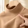 Ropa de Hombre Fuente De Rong Camiseta de Manga Larga Otoño/Invierno Cepillada Cuello Semi Alto Capa Base Estilo Coreano Cálida Ajustada Ropa de Otoño Moderna