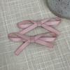 Pinza para el pelo de cinta blanca con lazo del mismo estilo que Jennie, clip lateral para cabello suelto de mujer, clip lateral estilo chica de ballet, accesorio para el cabello