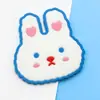 Dibujos animados conejito blanco aguacate PVC goma suave agujero zapatos hebilla decorativa flor de zapato hebilla de zapato accesorios en stock