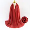 Bufanda de gasa de perlas transfronteriza para mujer, bufanda de burbujas de color liso, pañuelo para la cabeza versátil, venta al por mayor de fabricante malasio de bufandas de seda