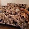 Categoria a Pelúcia de Coelho para Cama Materna e Infantil Conjunto de Quatro Peças Outono e Inverno Capa de Edredom Grossa Individual Veludo de Leite Veludo Coral de Nantong Têxteis para Casa