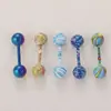 Uñas de Cejas, Uñas de Labios, Uñas de Oreja, Uñas de Labios con Pintura de Patrón de Agua de 5 Colores Transfronteriza, Joyería Variada para Piercings Corporales, Lista para la Venta