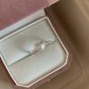 Anillo Liso de Plata Esterlina 925 Estilo Coreano para Mujer Irregular Nicho Lujo Ligero Anillo de Alta Gama Pulsera Versátil sin Color