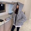Leite de mamão inverno Novo estilo coreano 90 penugem de pato branco em forma de coração jaqueta curta acolchoada moda tendência casaco espesso para mulheres