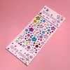 Vários Tipos de Adesivos Decorativos Criativos para Crianças com Strass e Designs de Cristal, Adesivos de Diamante Acrílico DIY, Peça Única com Sete Cores