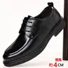 Zapatos de cuero para hombre marca Dragonfly, zapatos formales de trabajo para aumentar la altura, zapatos casuales británicos para hombre, zapatos de cuero para boda de novio y padrinos