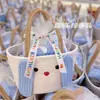 Canasta de Mano Arcoíris Regalo de Regreso Luna Llena del Bebé Año Viejo Banquete de los Cien Días de los Niños Regalo de Acompañamiento Caja de Regalo de Cumpleaños Tejida