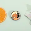 Broche Metálico de Gato Preto e Abóbora de Halloween Desenho Animado Distintivo de Festival Pin Acessórios de Decoração de Personalidade de Halloween