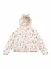Chaqueta Corta de Algodón con Capucha y Estampado Integral de Ositos, Linda, Dulce y Genial, para Mujer, Nueva para Invierno 2025, Cálida y Engrosada