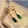 Pendientes Transfronterizos Estilo Castillo Ambulante de Howl para Mujer, Pendientes de Moda con Colgante de Gota de Agua de Cristal Verde al por Mayor
