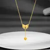 Acero de Titanio Escape Princesa Borla Amor Lazo Collar Mujeres No Se Desvanece Ins Explosiones de TikTok Moda Cadena Clavícula