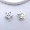 Cuentas Espaciadoras de Estrella de Cinco Puntas con Múltiples Agujeros, Zirconia Microincrustada de Color Duradero Chapadas en Oro, para Pulseras de Perlas Hechas a Mano DIY, Accesorios de Diamantes Completos con Agujero Grande