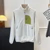 Encomenda direta da fábrica! Jaqueta de fleece para casal outono e inverno, estilo montanha para caminhada ao ar livre, casaco de fleece casual com bolso em bloco de cores