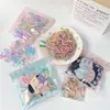 Gomas de Pelo de Goma Gruesas de Colores Coreanas Empacadas al por Mayor Alta Elasticidad No Daña el Cabello Bebé Desechables para Niños y Niñas