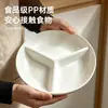 En stock, envío rápido, plato de tres compartimentos, plato redondo, especialmente para platos, uso doméstico, porcionamiento, resistente a altas temperaturas, plato de porcionamiento de tres compartimentos
