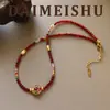 Nuevo Collar de Agata y Perlas con Estilo Nacional Versátil, Moda Retro China, Temperamento Elegante, Cadena para Clavícula de Lujo Ligero, Gama Alta, para Mujer