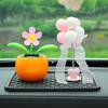 Adornos creativos para coche, accesorios para coche, columpio solar para coche, girasol, flor de cabeza, suministros de decoración para coche