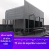 Placa de lã de rocha à prova de fogo para absorção de som Torre de resfriamento Redução de ruído Equipamento mecânico grande Parede à prova de som Barreira acústica para estradas 150 mm de espessura