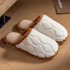 Chinelos de algodão para uso interno em casa, inverno, sola macia, silenciosos, femininos, outono, pelúcia quente, antiderrapantes, chinelos de algodão para casa, masculinos