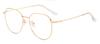 Óculos de Grau Poligonais Dourados para Mulheres, Disponíveis com Lentes de Grau, Armações Modernas Estilo Coreano para Rostos Grandes, Efeito Emagrecedor, Anti-Luz Azul para Homens