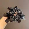 Lazo de Cinta Cuadros Retro Estilo Coreano Goma para el Pelo Pequeña Intestino para Mujeres Goma de Pelo de Alta Elasticidad Accesorios para el Cabello de Gama Alta que No Dañan el Cabello