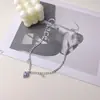 Moda Ins Japonesa e Coreana Xadrez Preto e Branco Colar em Forma de Coração com Estampa Xadrez Personalidade Feminina Pingente de Coração de Pêssego Corrente de Metal Verão Novo