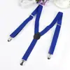 Suspensórios Azul Britânico para Homens e Mulheres, Suspensórios Versáteis de 2,5cm, Suspensórios em Y, Suspensórios Elásticos, Casual