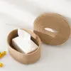 Caja de Pañuelos Estilo Nórdico Creativo Caja de Servilletas de Papel Simple Japonesa Ovalada Hogar Sala de Estar Mesa de Comedor Caja de Almacenamiento de Servilletas
