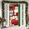 Cubierta de Puerta Navideña Temu Papá Noel Rompiendo el Muro Atmósfera de Llegada Fiesta Festiva Entrada de Puerta Tela Colgante de Bienvenida